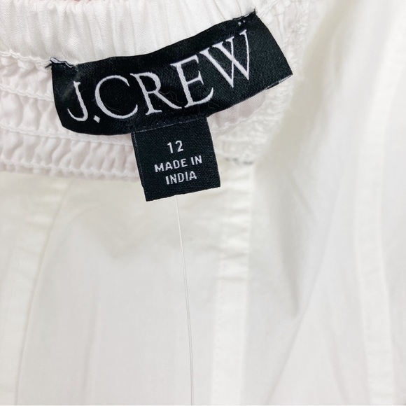 J.Crew Puff Sleeve Squareneck Top in Cotton Poplin - Picture 2 of 9